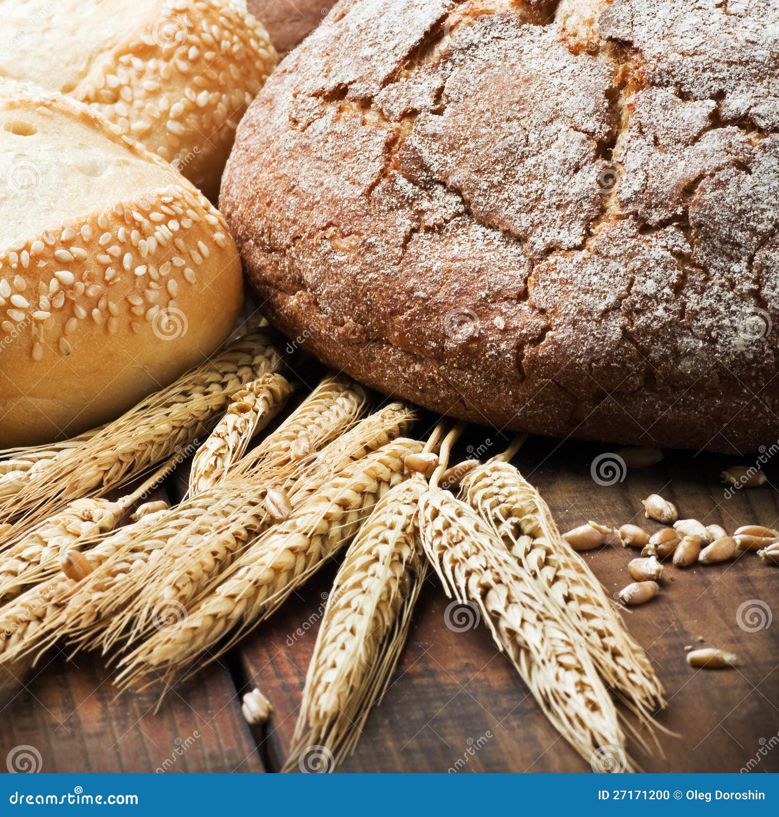 Fresh bread and rolls stock photo. Image of goods, fresh 27171200