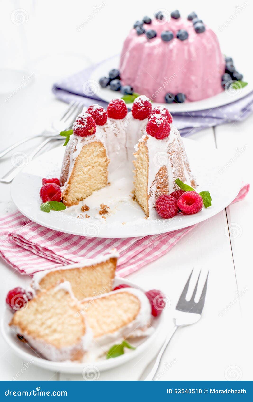 Fresh Bundt Cake with Fruits Stock Photo Image of dessert, lemon