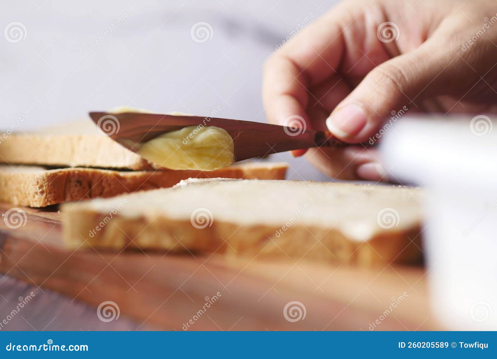Fresh Butter Spreading on a Bread Stock Image Image of cholesterol