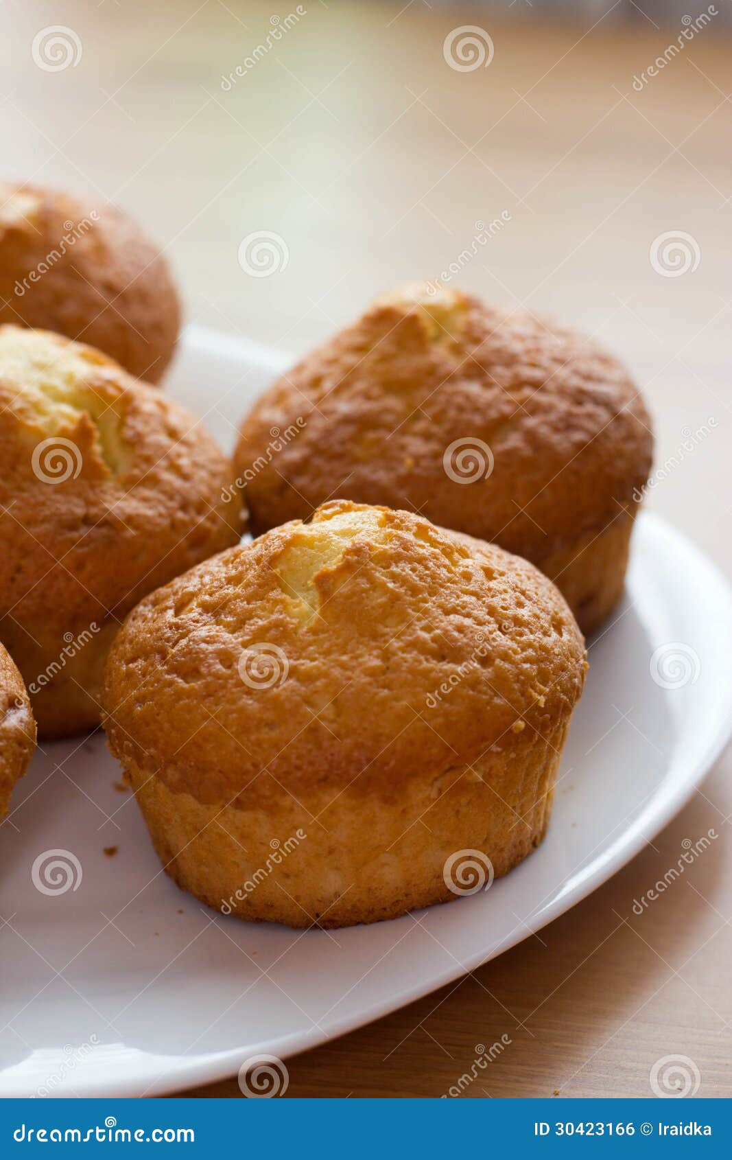 Fresh cakes on a plate stock photo. Image of background 30423166