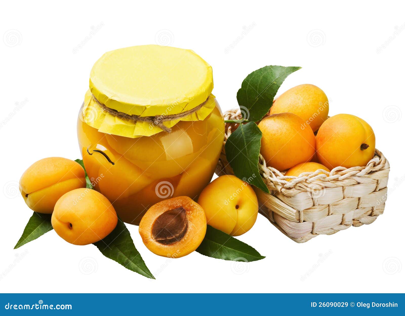 Fresh and canned apricots stock image. Image of homemade 26090029