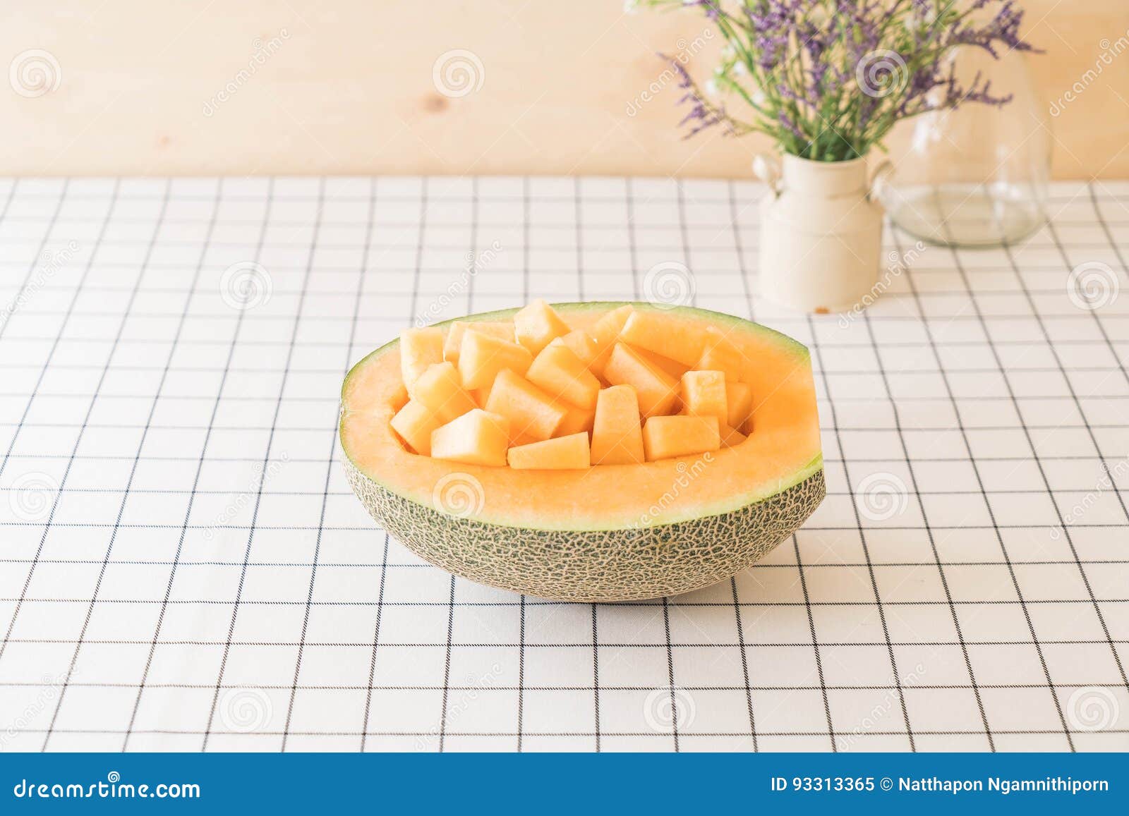 Fresh cantaloupe melon stock image. Image of slice, watermelon 93313365