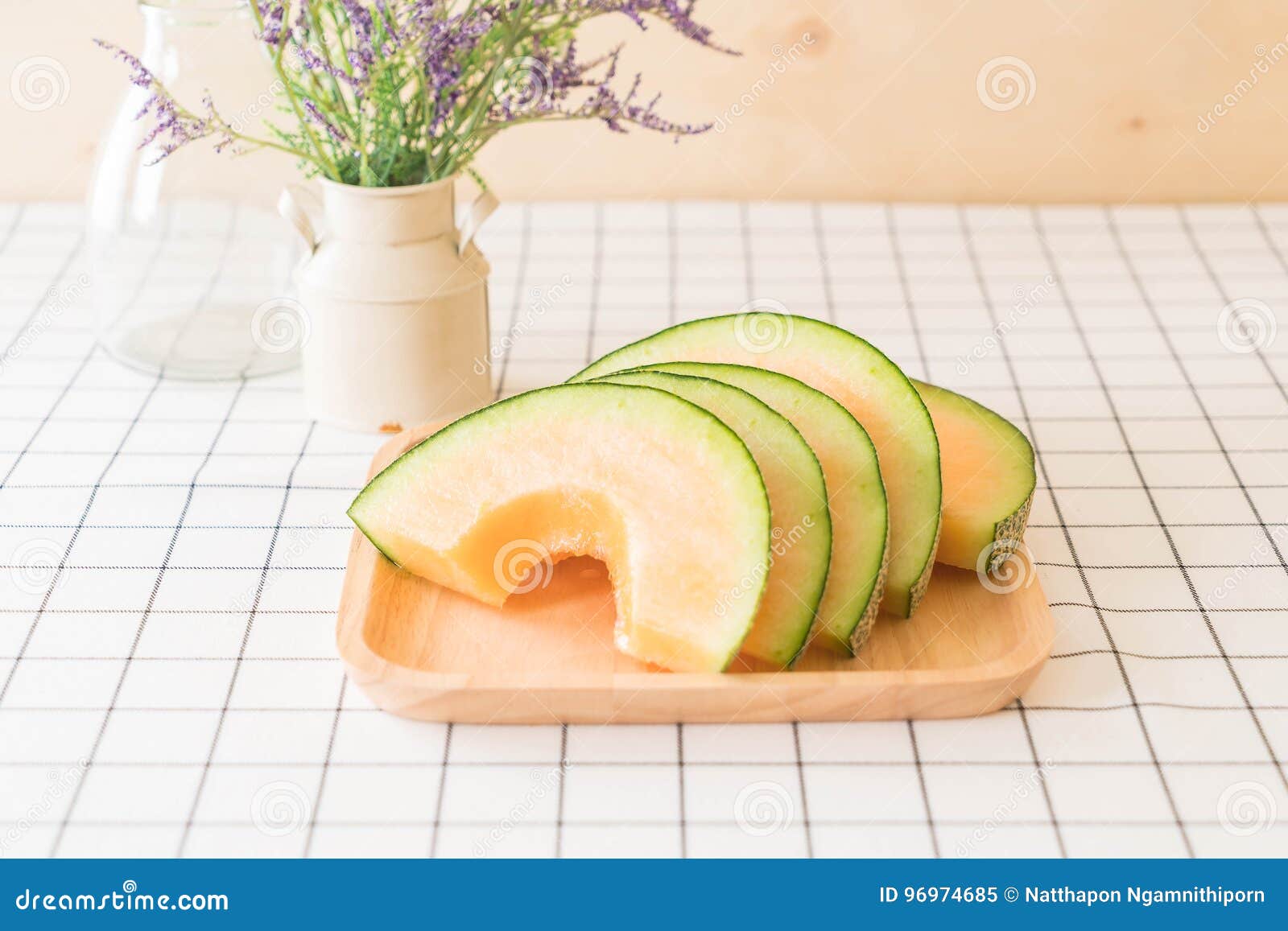 Fresh cantaloupe melon stock image. Image of slice, fresh 96974685