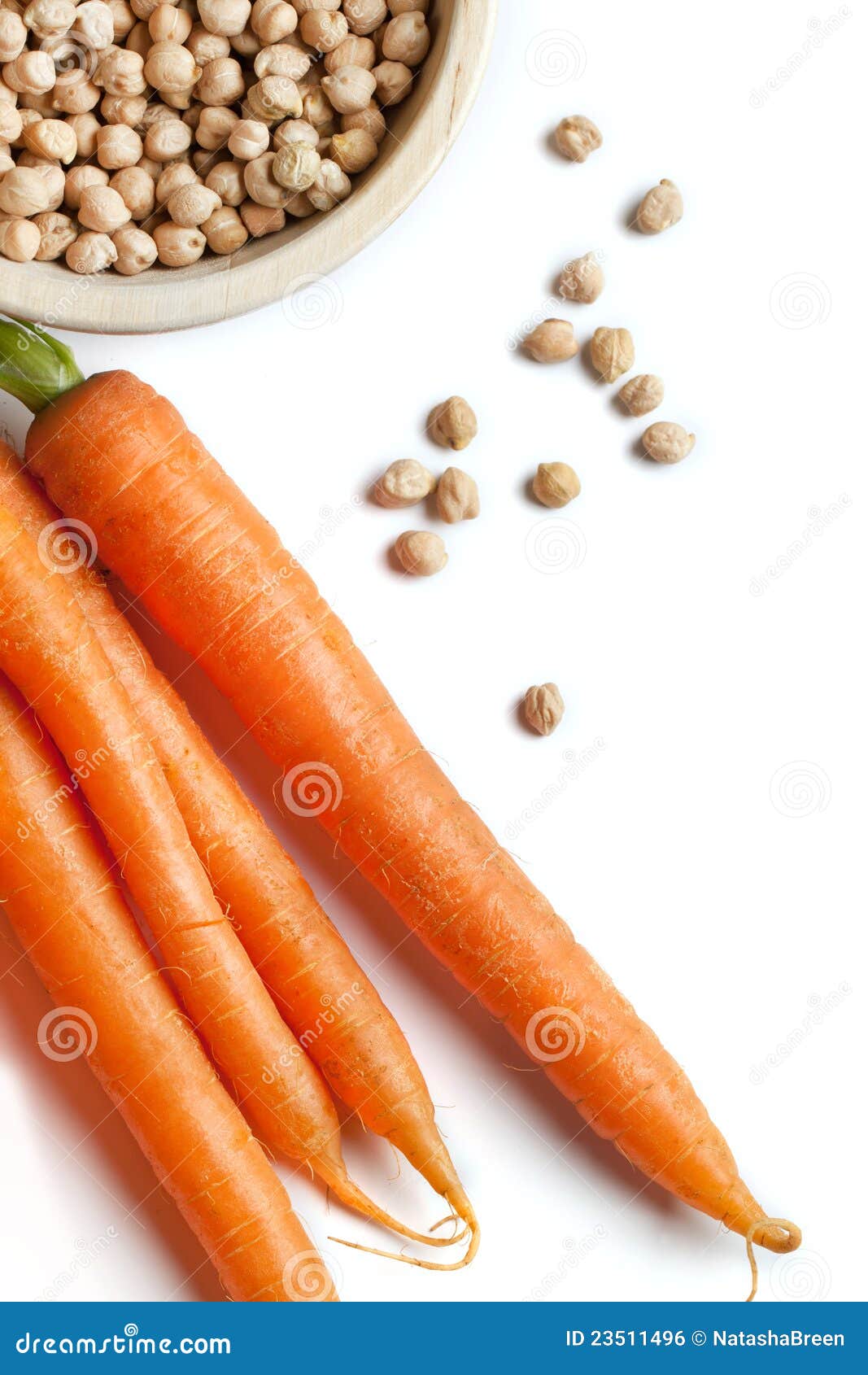 Fresh Carrots with Chickpeas Stock Photo Image of eating, bunch 23511496