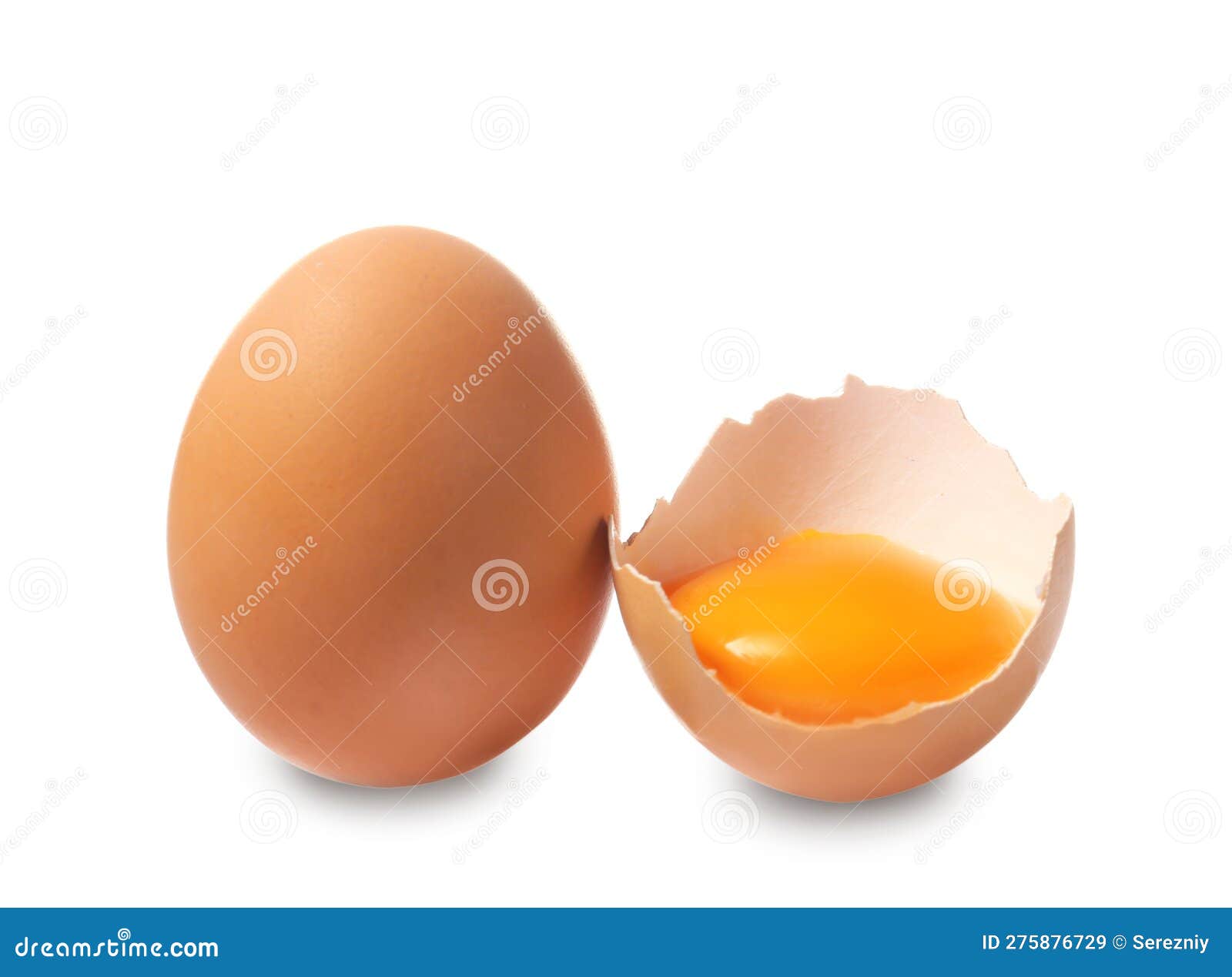 Fresh Chicken Eggs on White Background Stock Image Image of protein