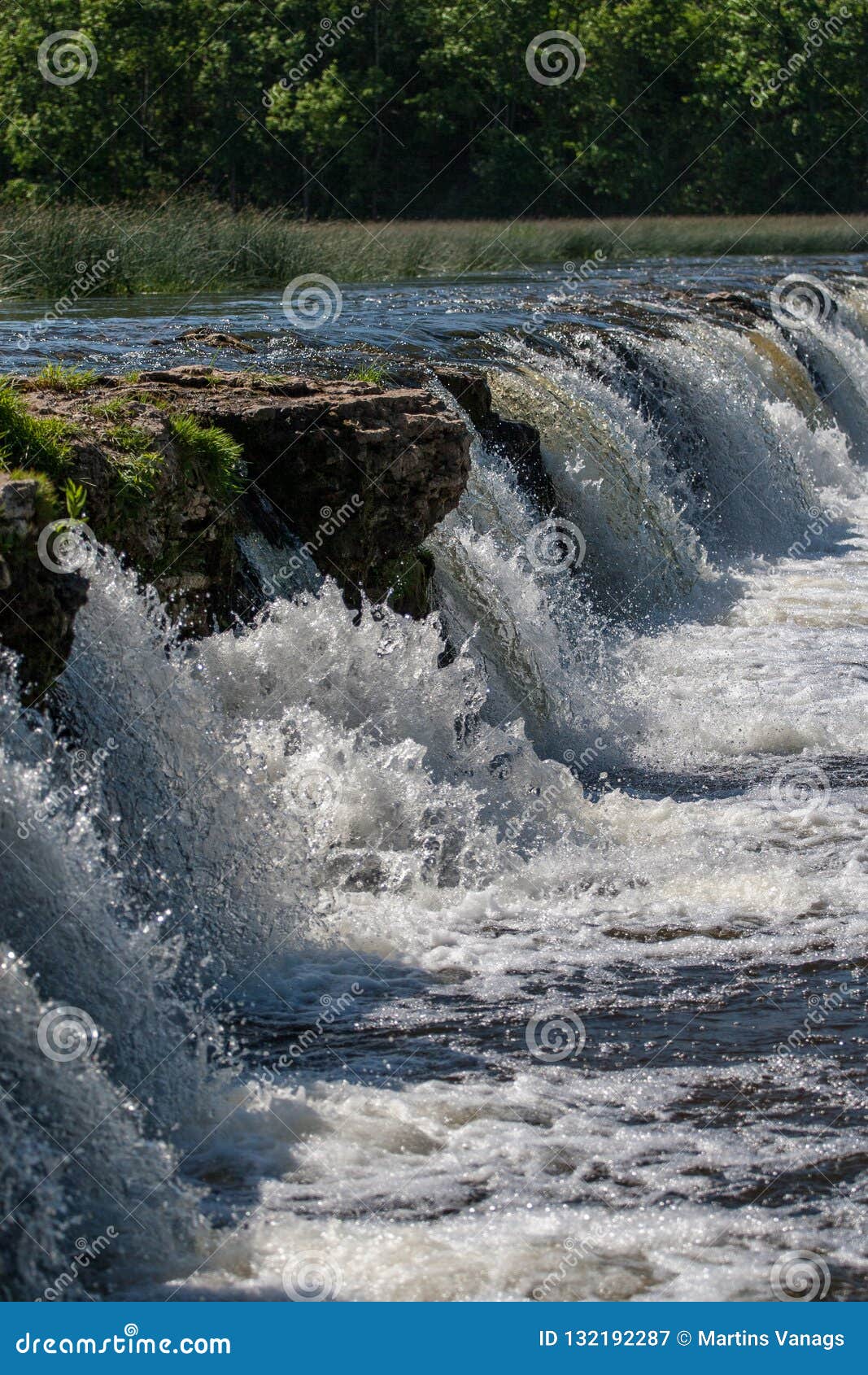 Fresh Clean Waterfall in Summer Stock Image Image of environment