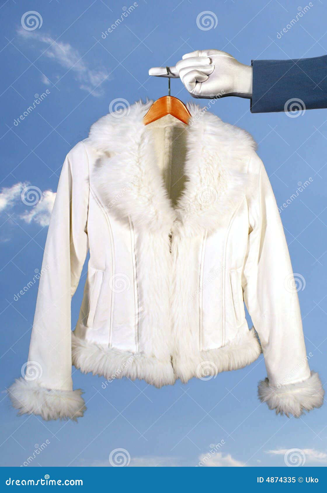 Fresh coat offered 2 stock image. Image of cleaning, servant 4874335