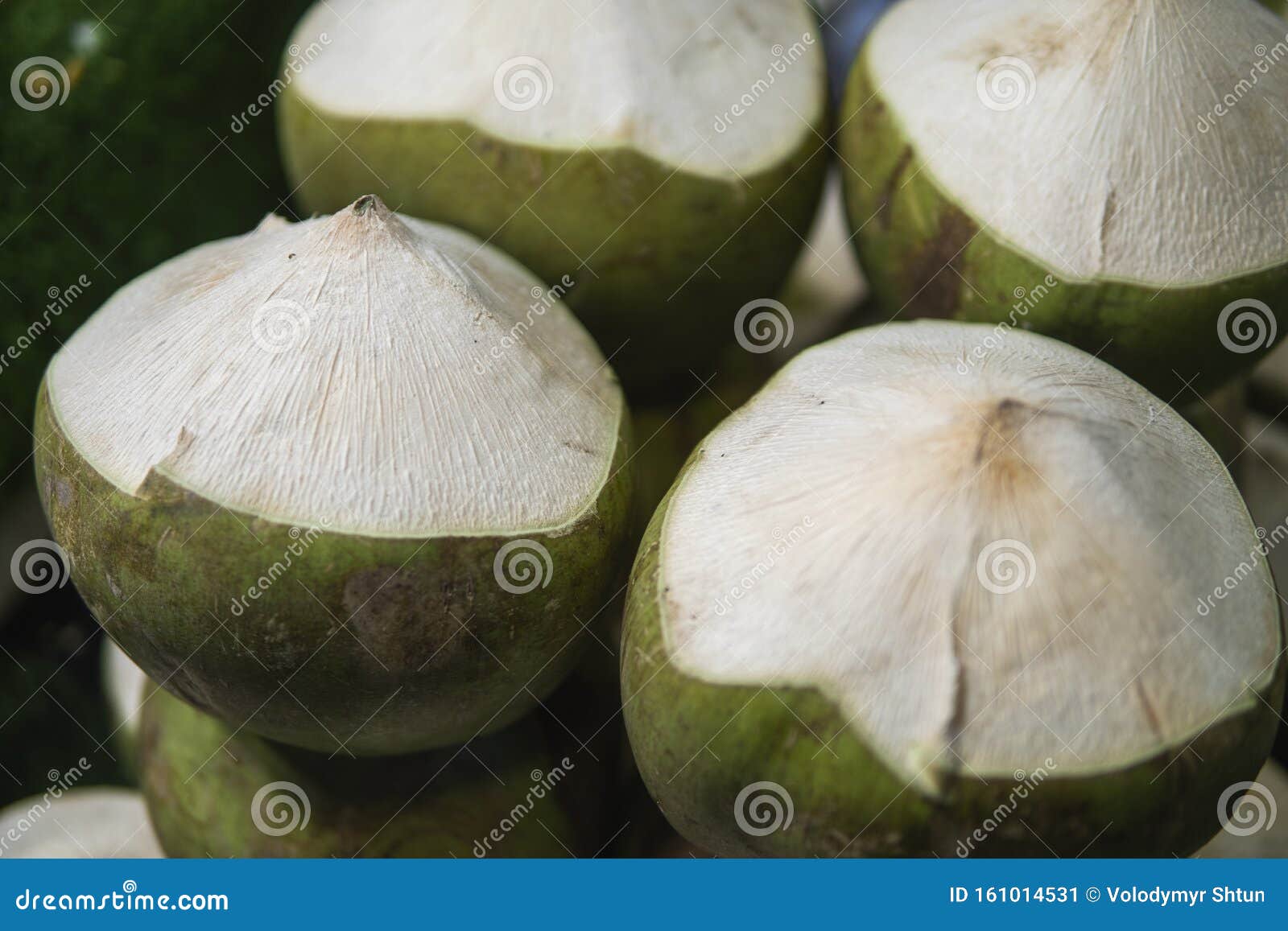 Fresh Coconut in the Asian Night Market. Stock Image Image of organic