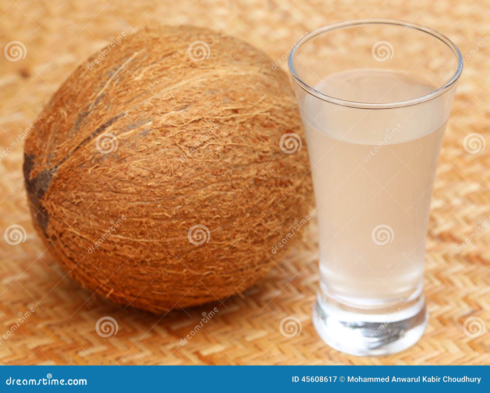 Fresh Coconut with Water in a Glass Stock Image Image of juice, pulp