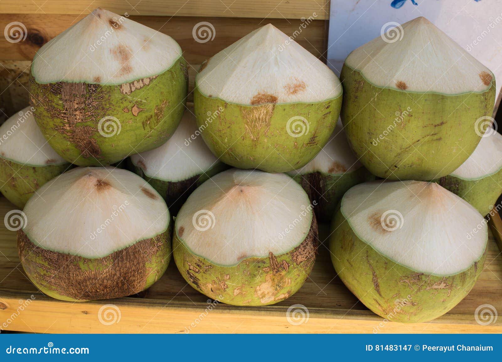 Fresh Coconuts in the Market, Thailand Stock Image Image of coconuts