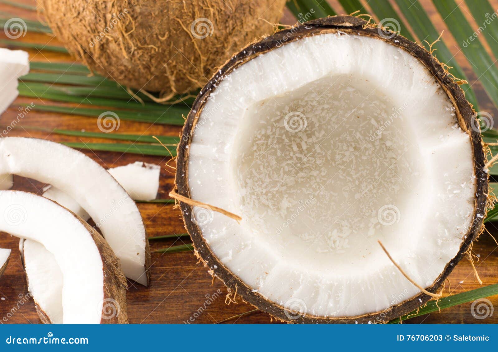 fresh coconuts in varios forms