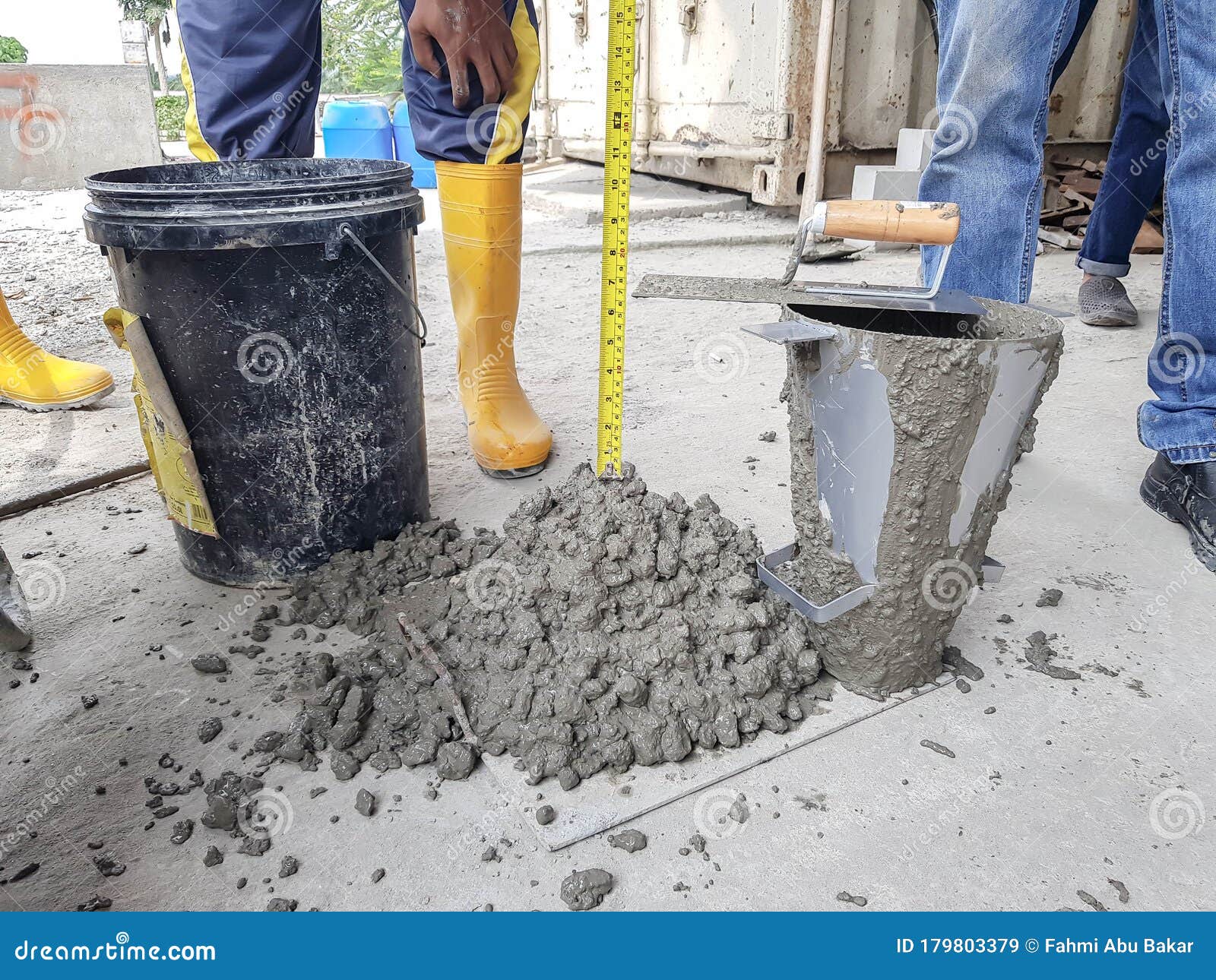 Slump Test for Fresh Concrete Stock Image - Image of engineering