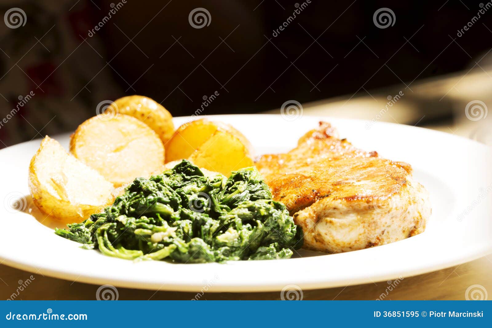 fresh coocked food on a plate.