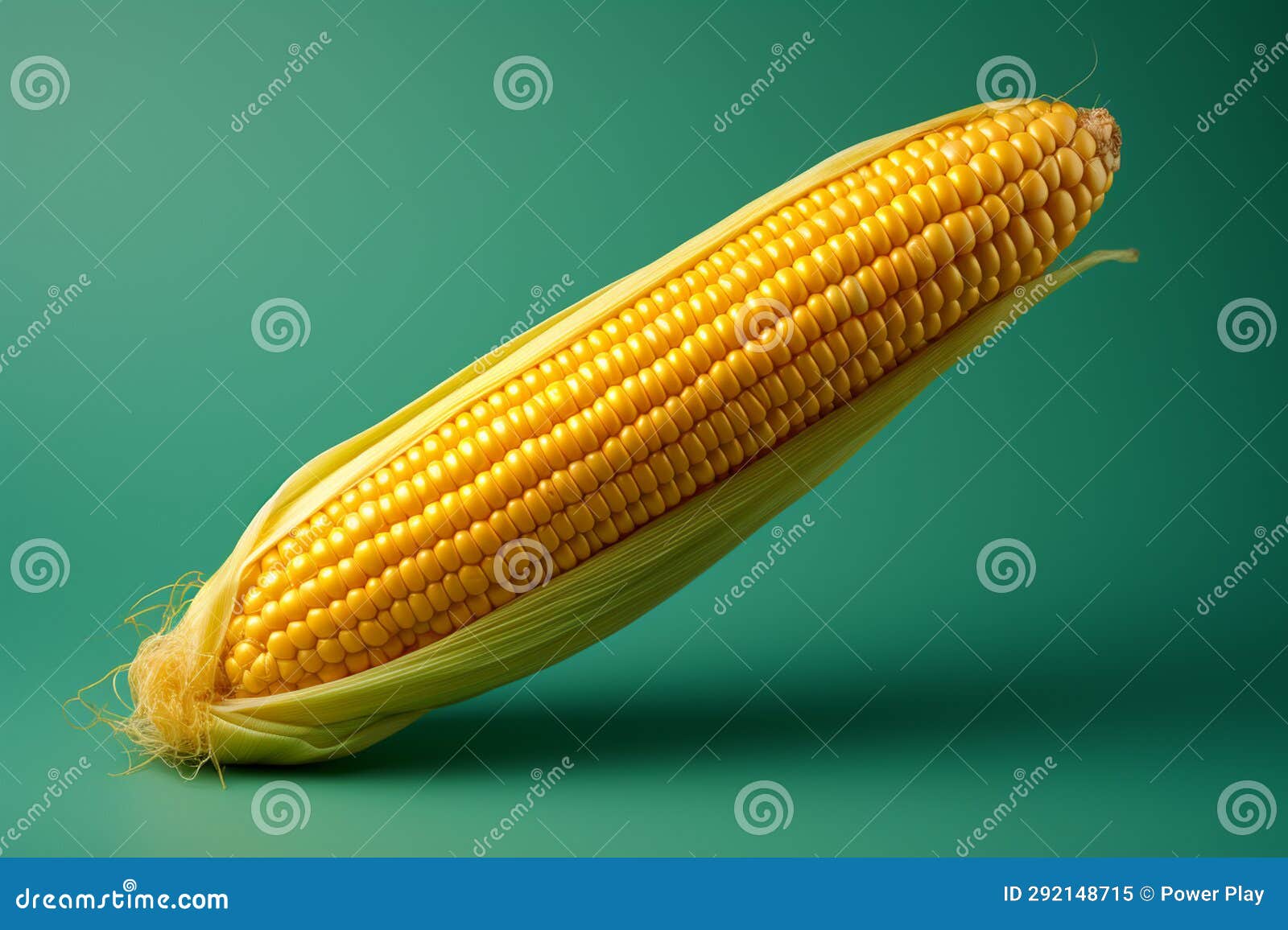 Fresh Corn on the Cob Isolated on White Background with Clipping Path Stock Image Image of