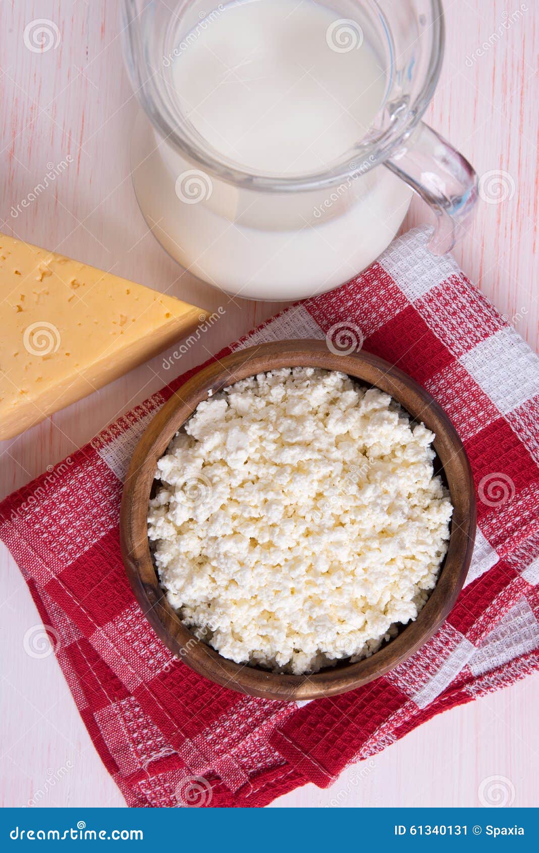 Fresh Cottage Cheese and Dairy Products Stock Image Image of life