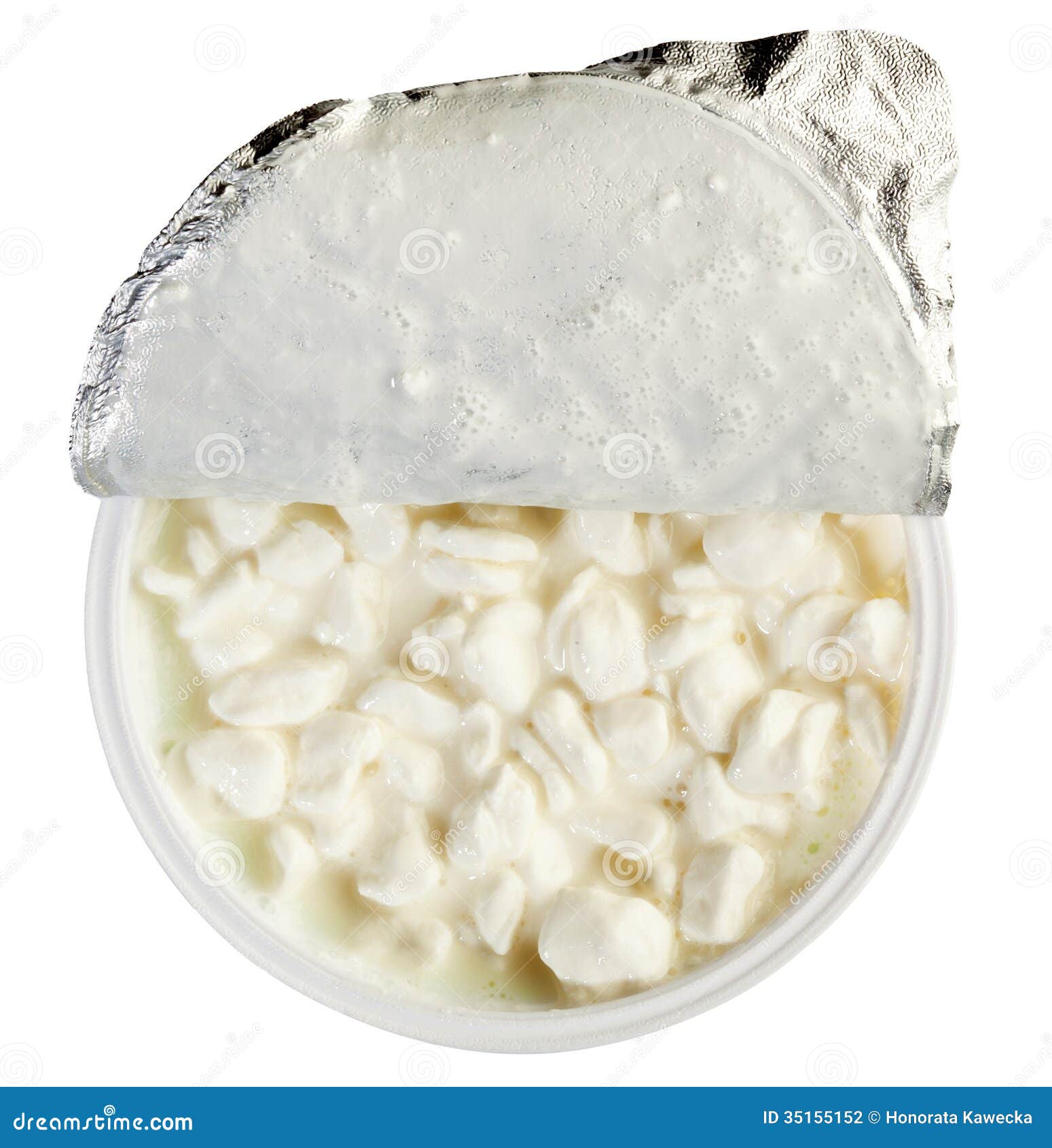 Fresh Cottage Cheese In A Transparent Bowl With Raisins. In The