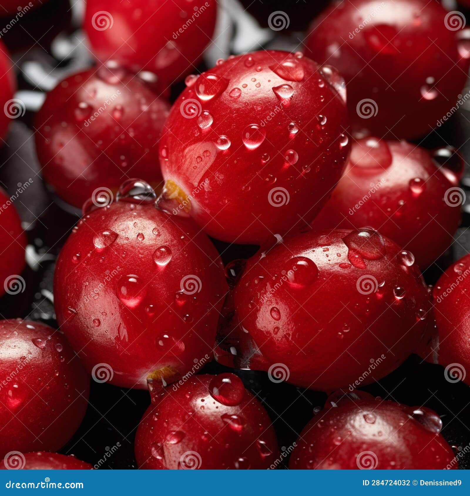 Fresh Cranberries with Drops of Water Stock Illustration Illustration of close, winter 284724032