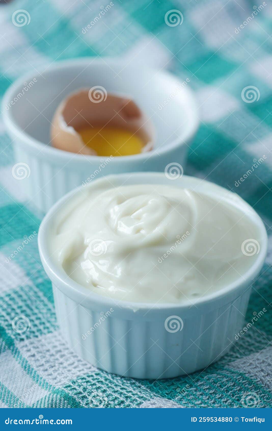 Fresh Cream and Egg in a Container Stock Photo Image of product