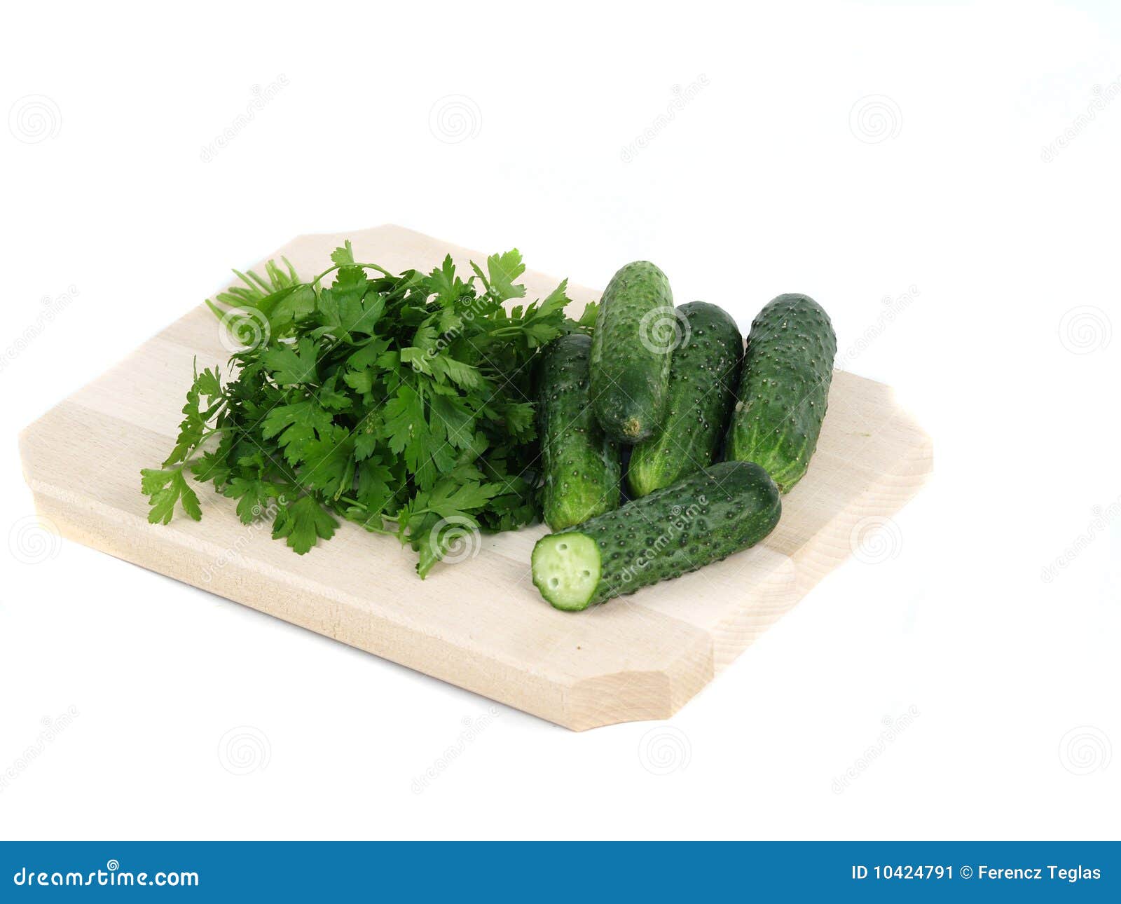 Fresh Cucumbers and Parsley Stock Image Image of nature, food 10424791