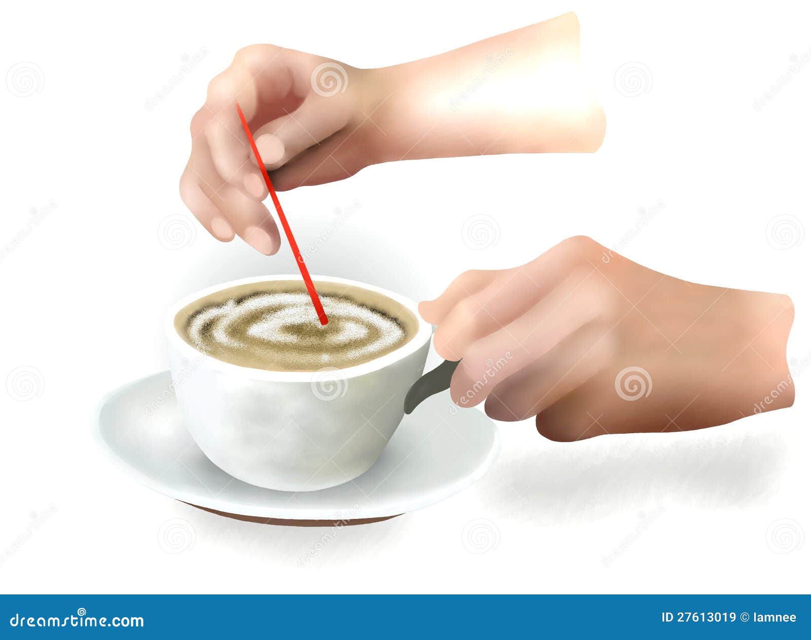 A Fresh Cup of Coffee with Plastic Spoon Stock Image Image of healthy