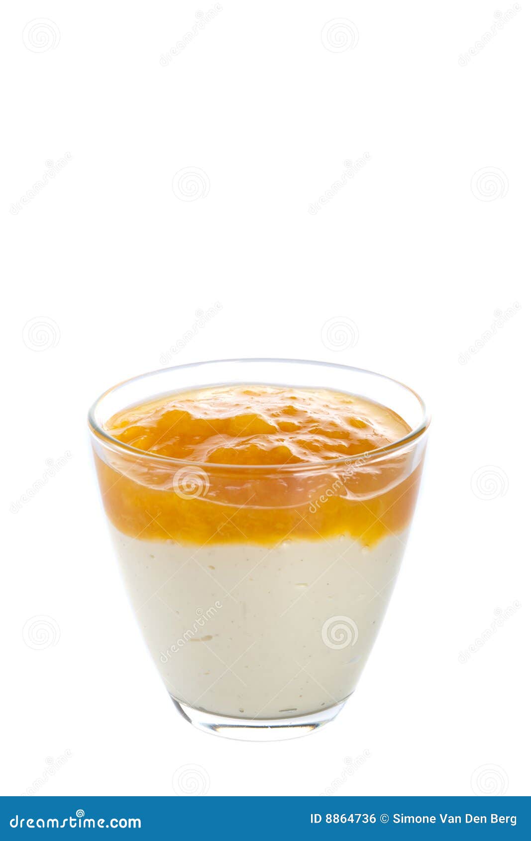 Fresh Curd with Apricot Mousse Stock Photo Image of delicious, white