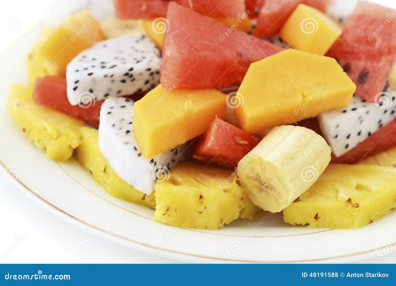 Fresh Cut Fruit stock photo. Image of backgrounds, plate 48191588
