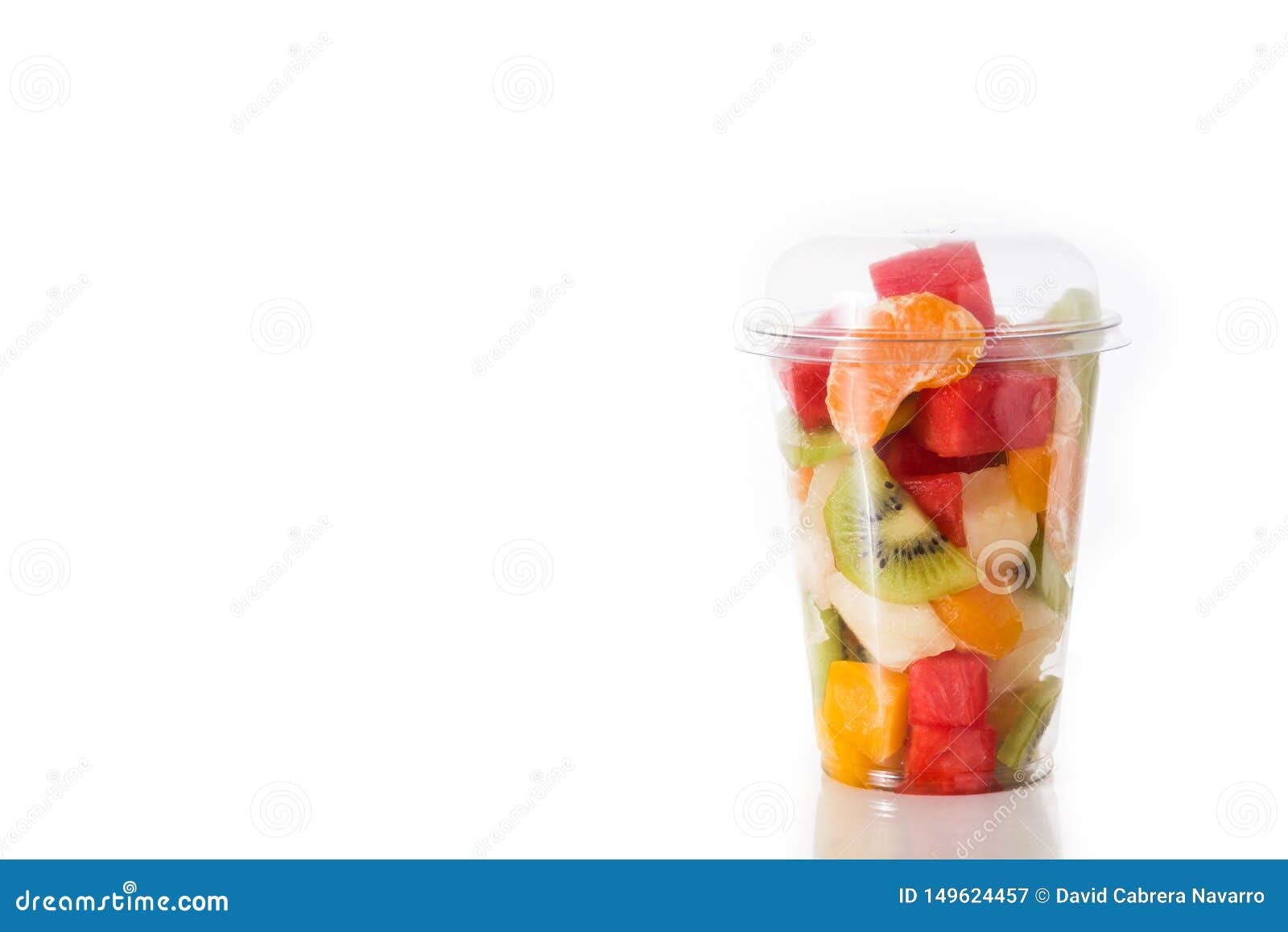 Fresh Cut Fruit In A Plastic Cup Stock Image Image Of Cutted