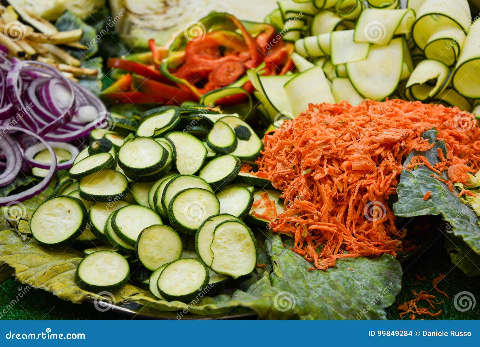 Fresh Cut Vegetables and Fruit at the Market Stock Photo Image of