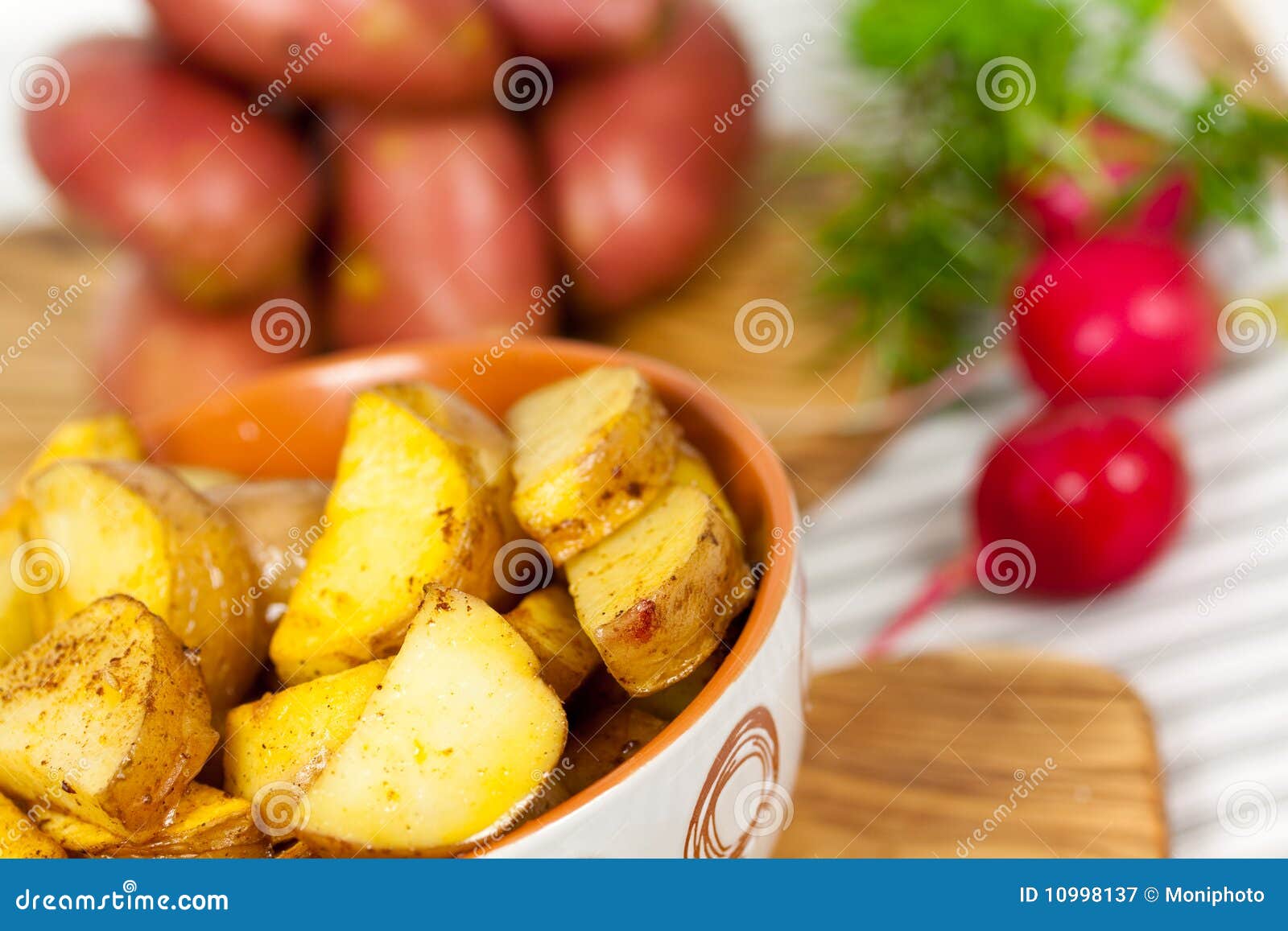 Fresh Deep Fried Potatoes in the Bowl Stock Image Image of food