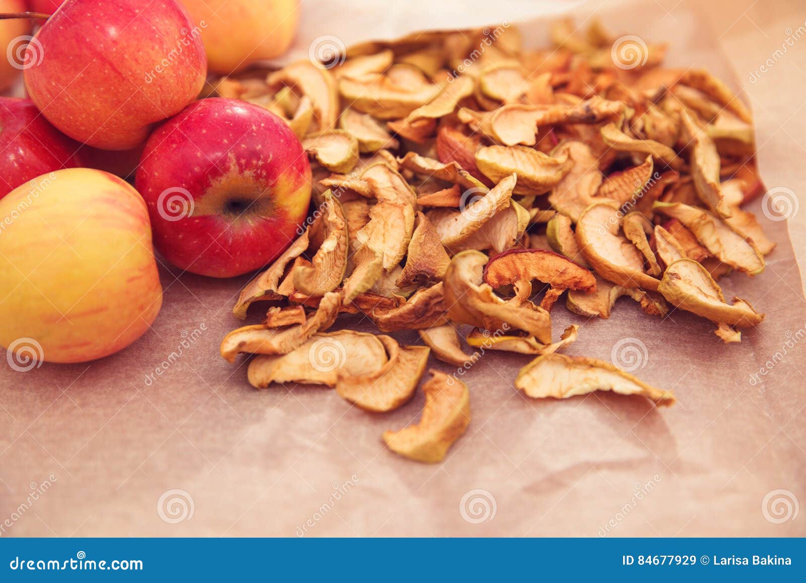 Fresh and dried apples stock image. Image of white, dried 84677929