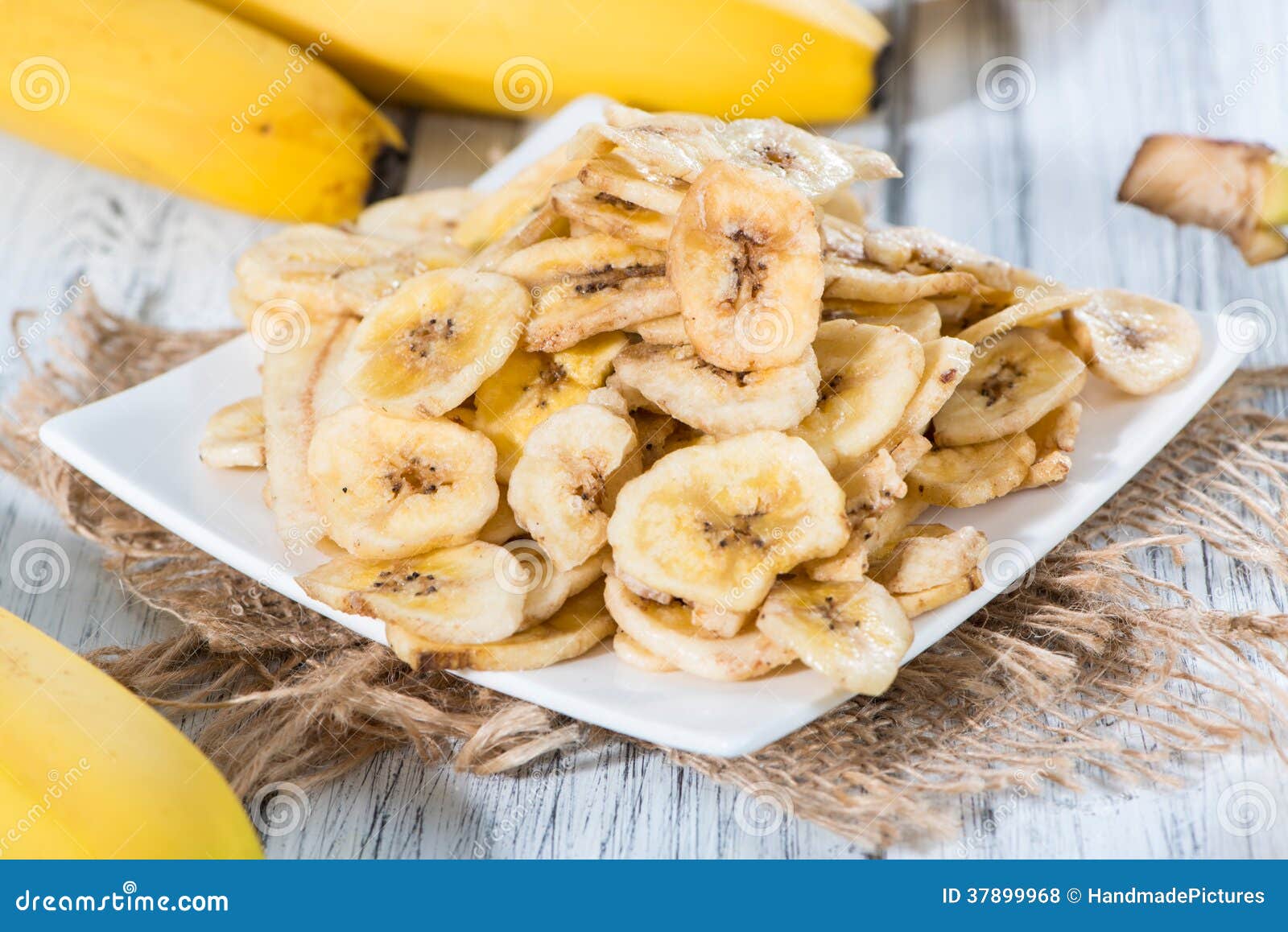 Fresh dried Banana Chips stock photo. Image of sliced 37899968