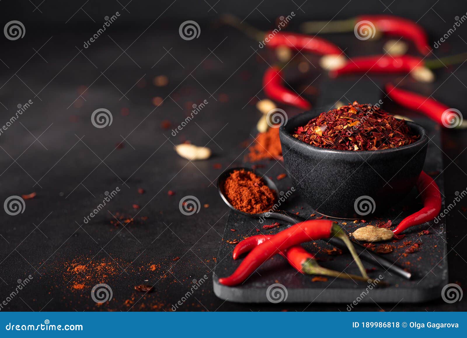 Fresh and Dried Ground Red Chili Pepper Stock Photo Image of organic
