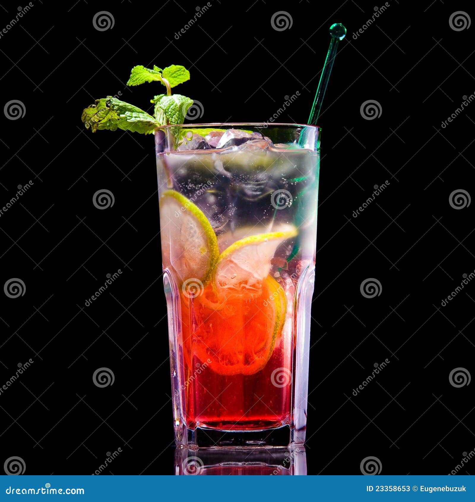 Fresh Drink on Black Background Stock Image - Image of glass, fall ...