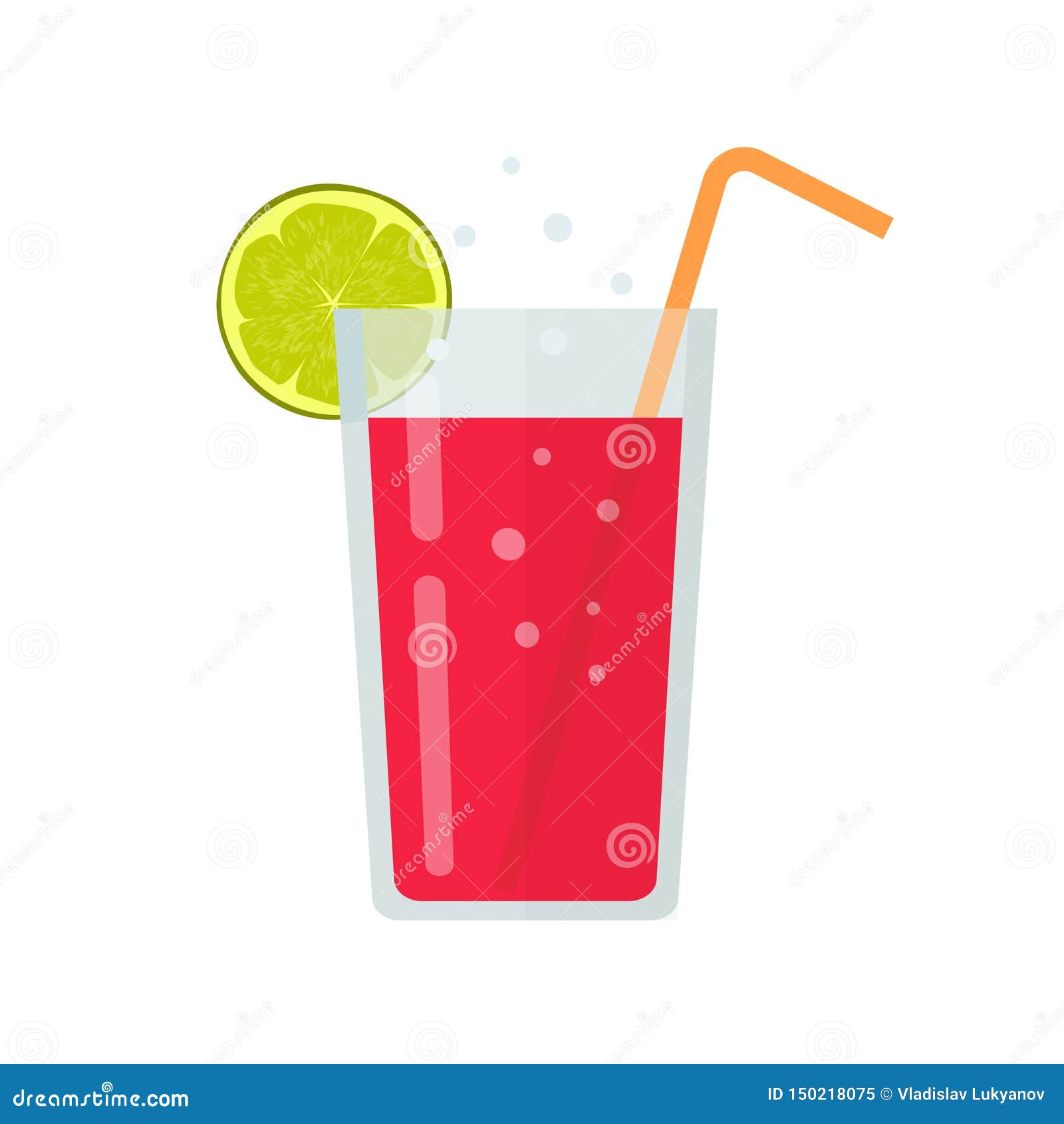 Lemon mocktail smoothie in glass Royalty Free Vector Image