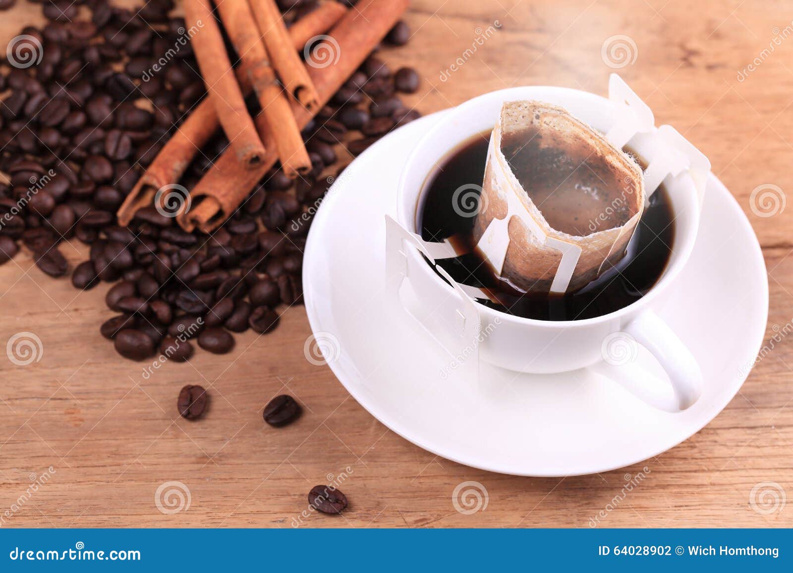 Fresh Drip coffee bean stock photo. Image of hand, cinnamon 64028902