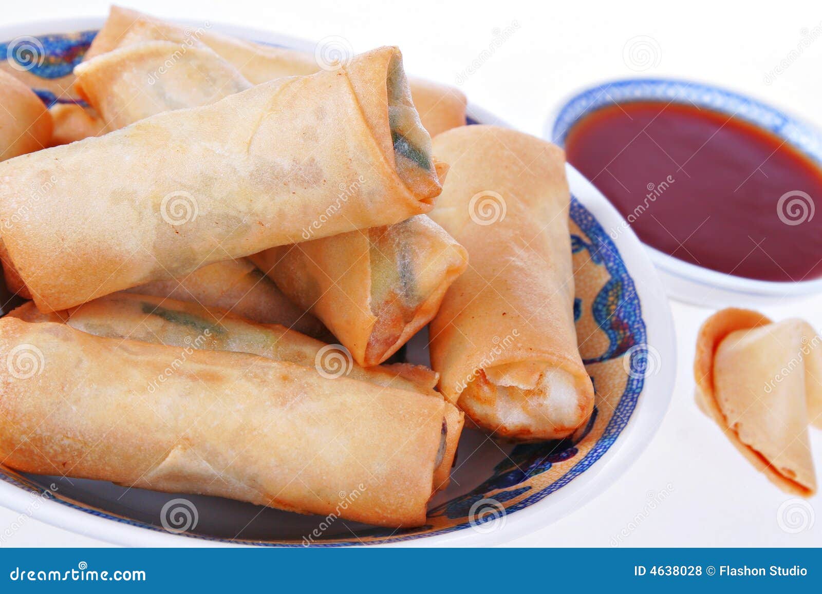 Fresh Eggrolls Traditional Chinese Food Stock Photo Image of food