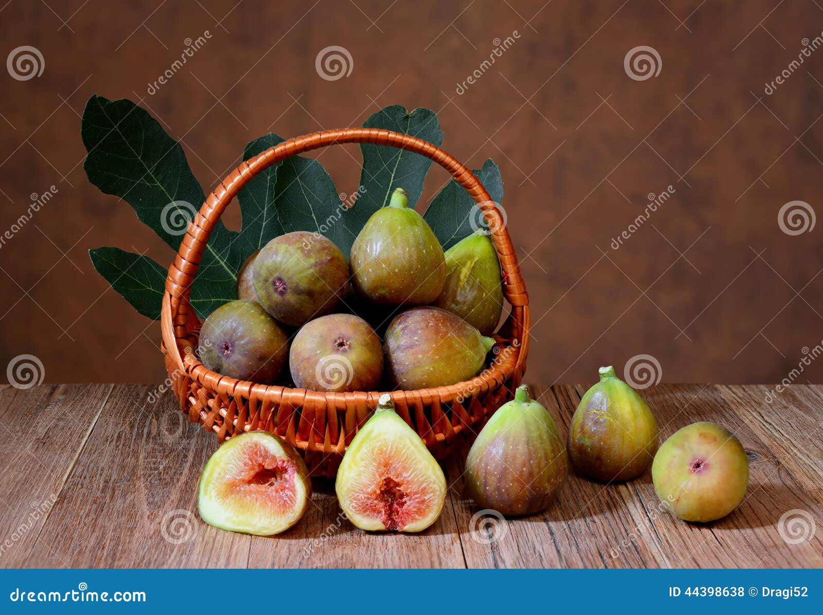 Fresh Figs in a Wicker Basket Stock Photo Image of health, food 44398638