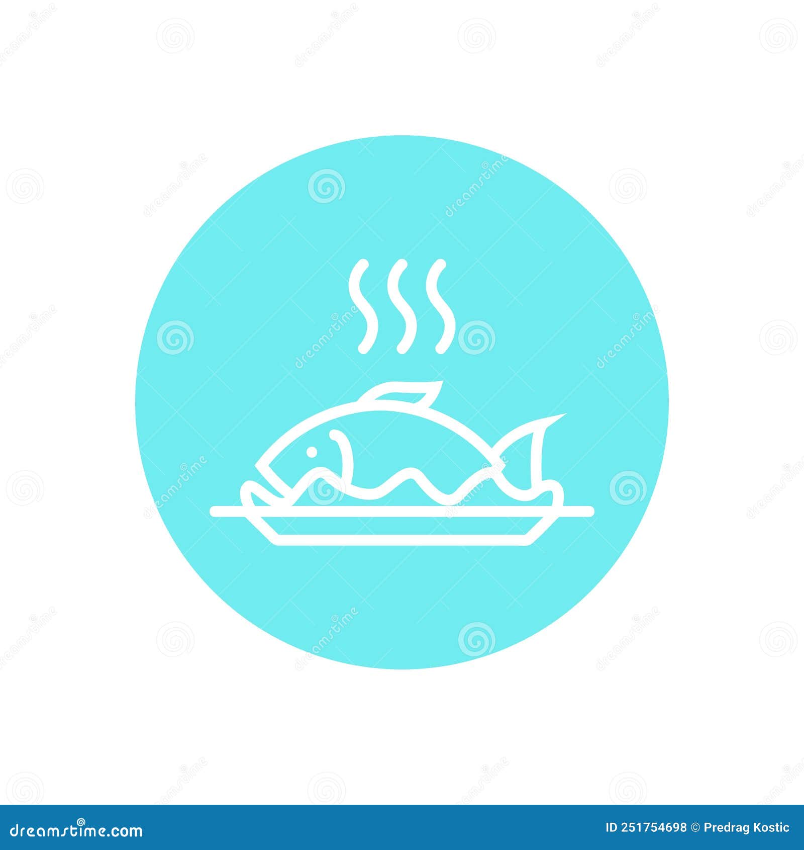 Fresh fish logo stock illustration. Illustration of design 251754698