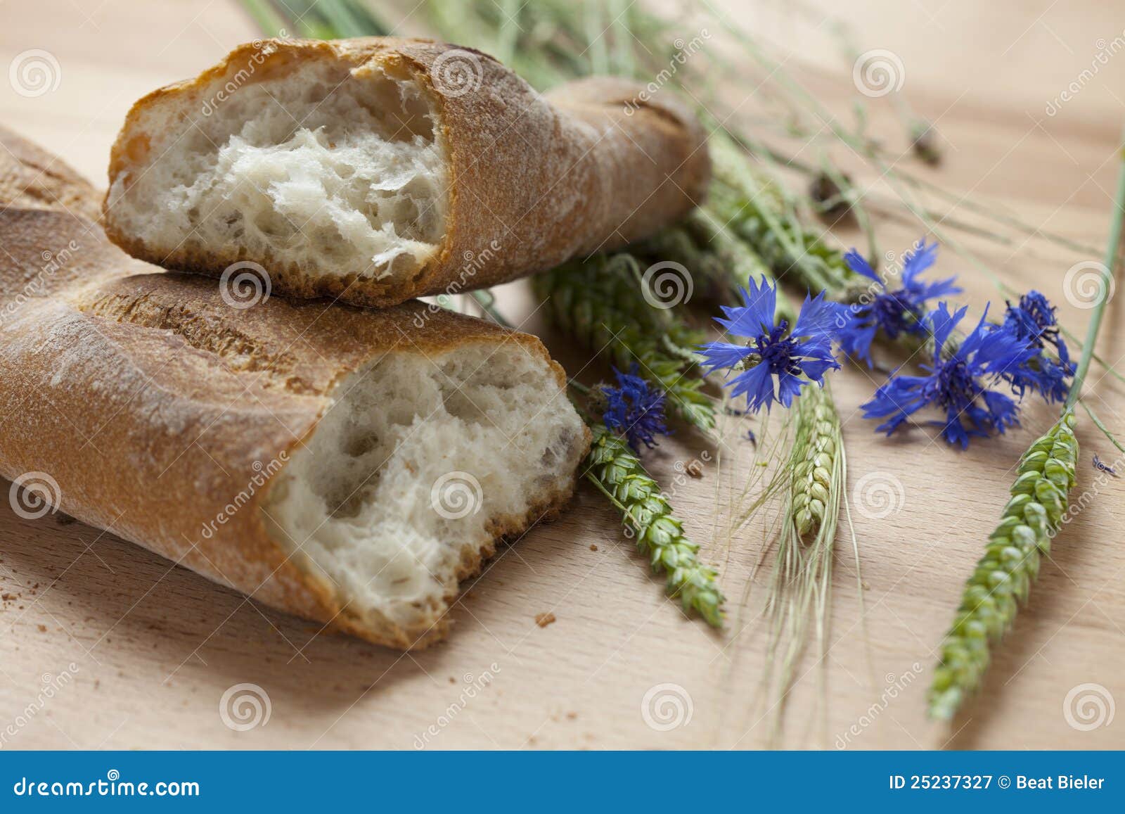 Fresh french bread stock image. Image of grain, cornflower 25237327