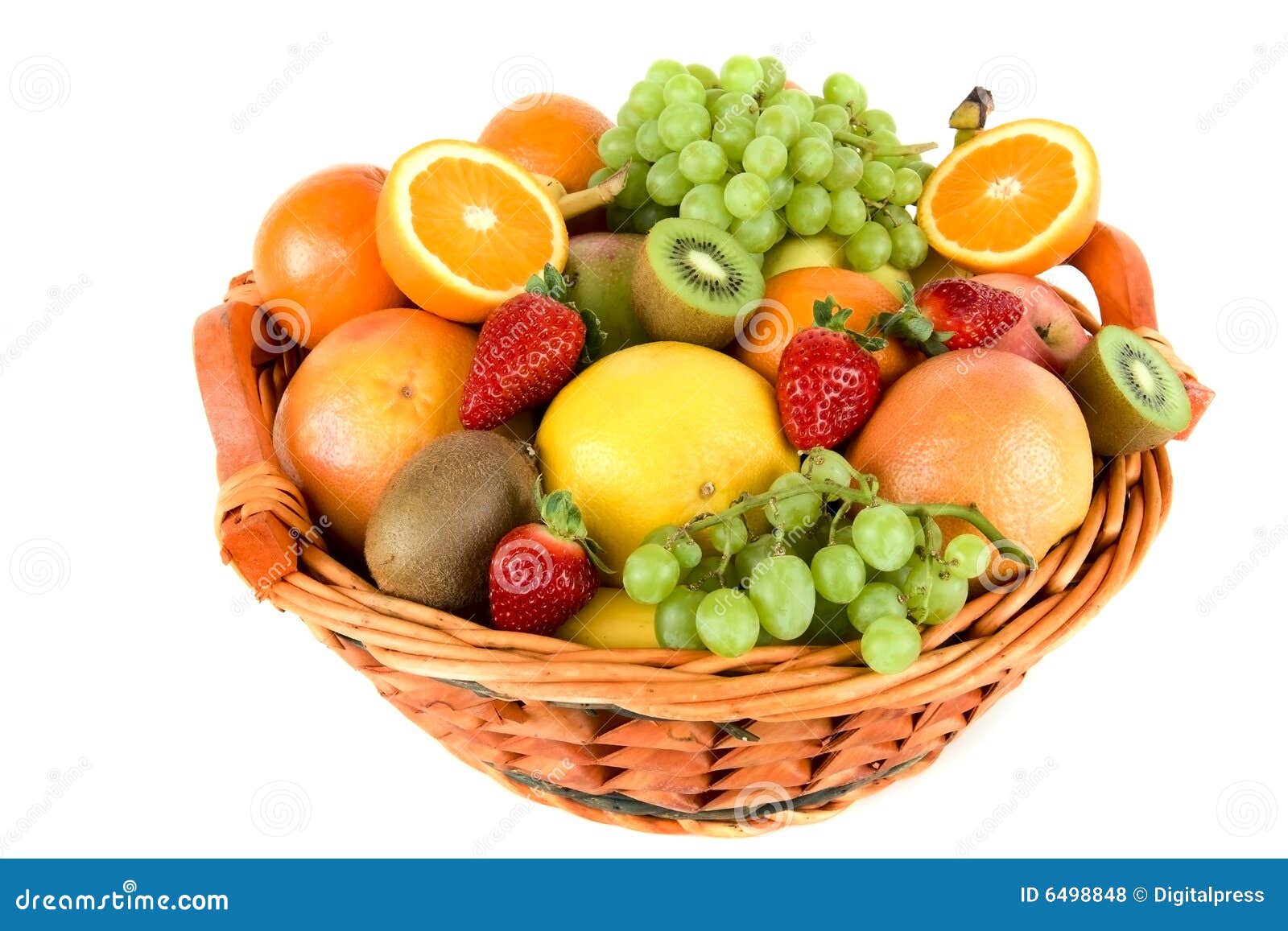 Fresh fruit in the basket stock photo. Image of apple 6498848