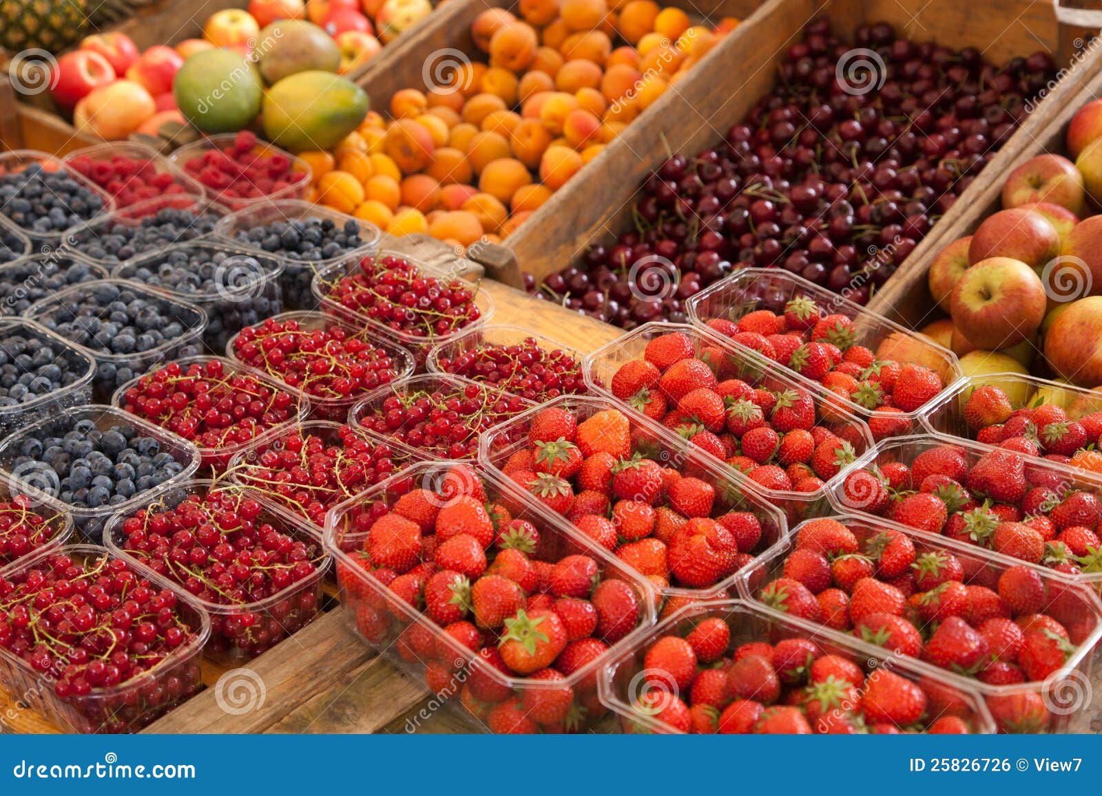 Fresh Fruit and Berries at the Market Stock Photo Image of apples