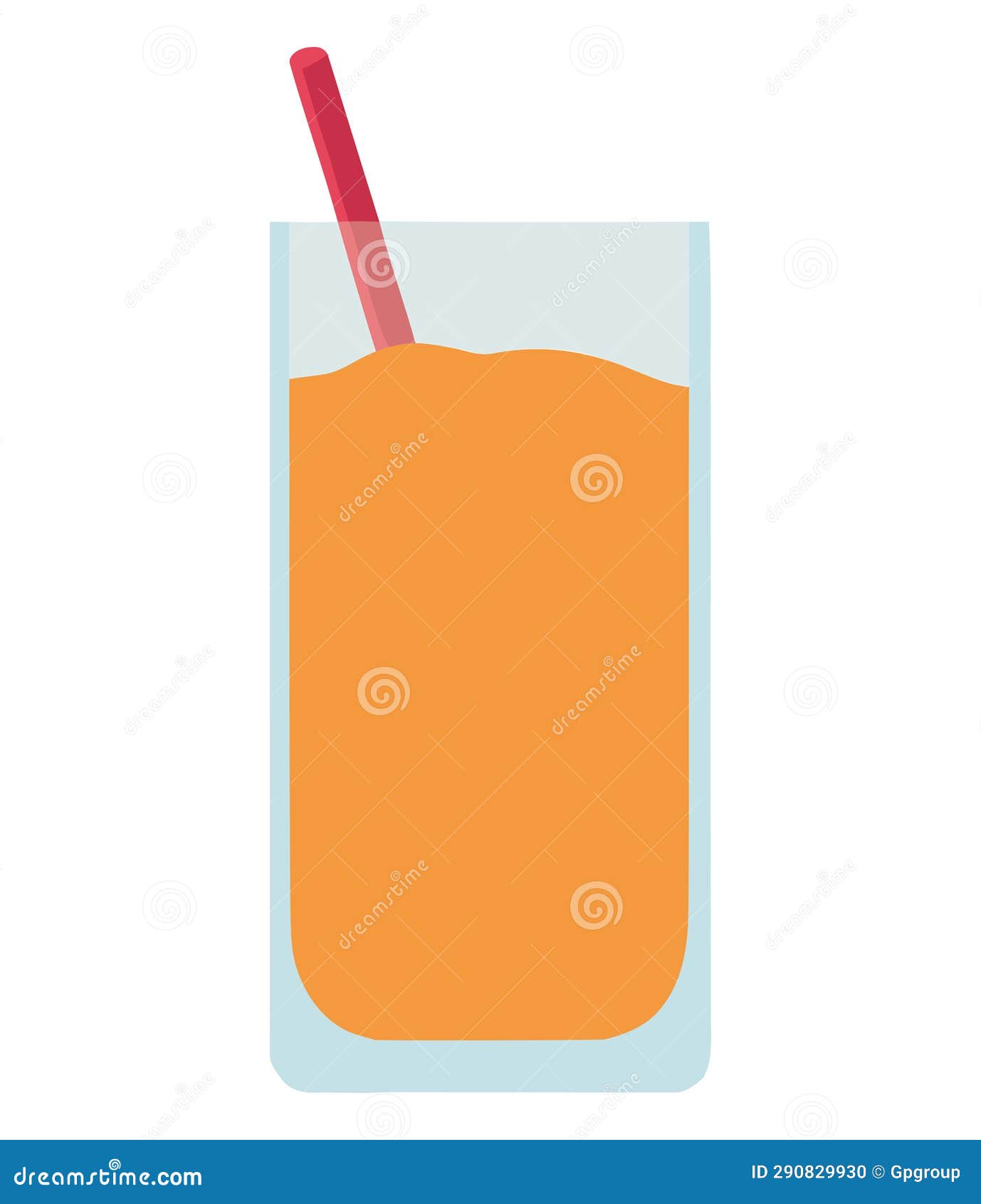 Fresh Fruit Cocktail with Organic Citrus Juice Stock Illustration