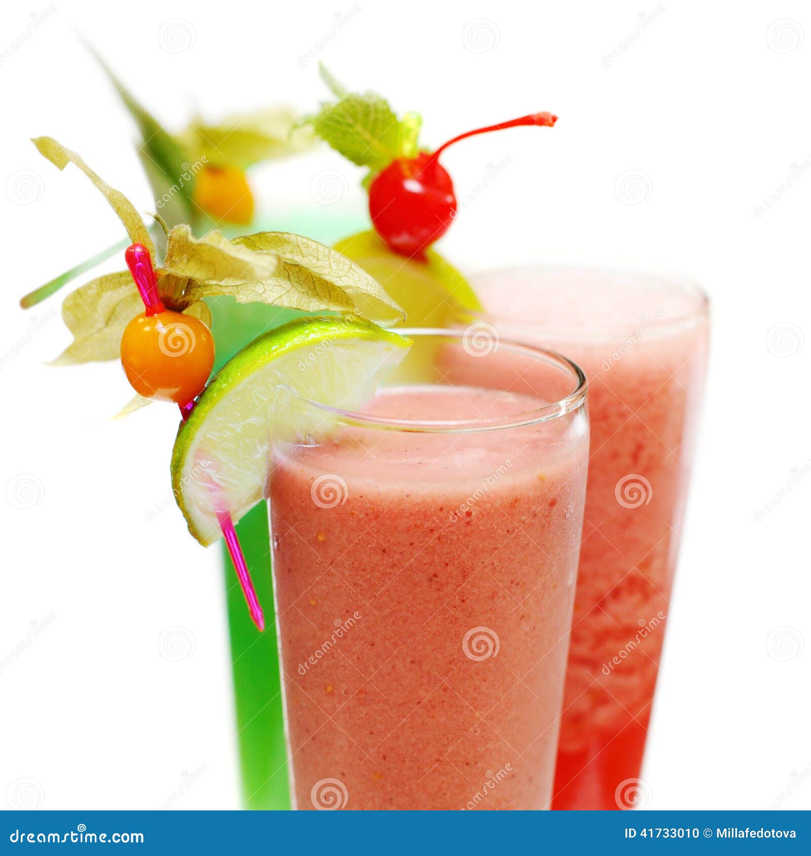 Fresh fruit cocktails stock photo. Image of lime, sweet 41733010