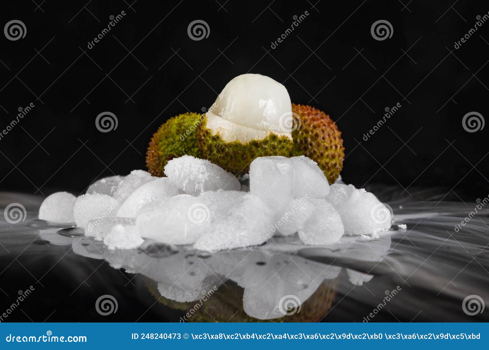Fresh fruit on dry ice stock image. Image of drink, dessert 248240473
