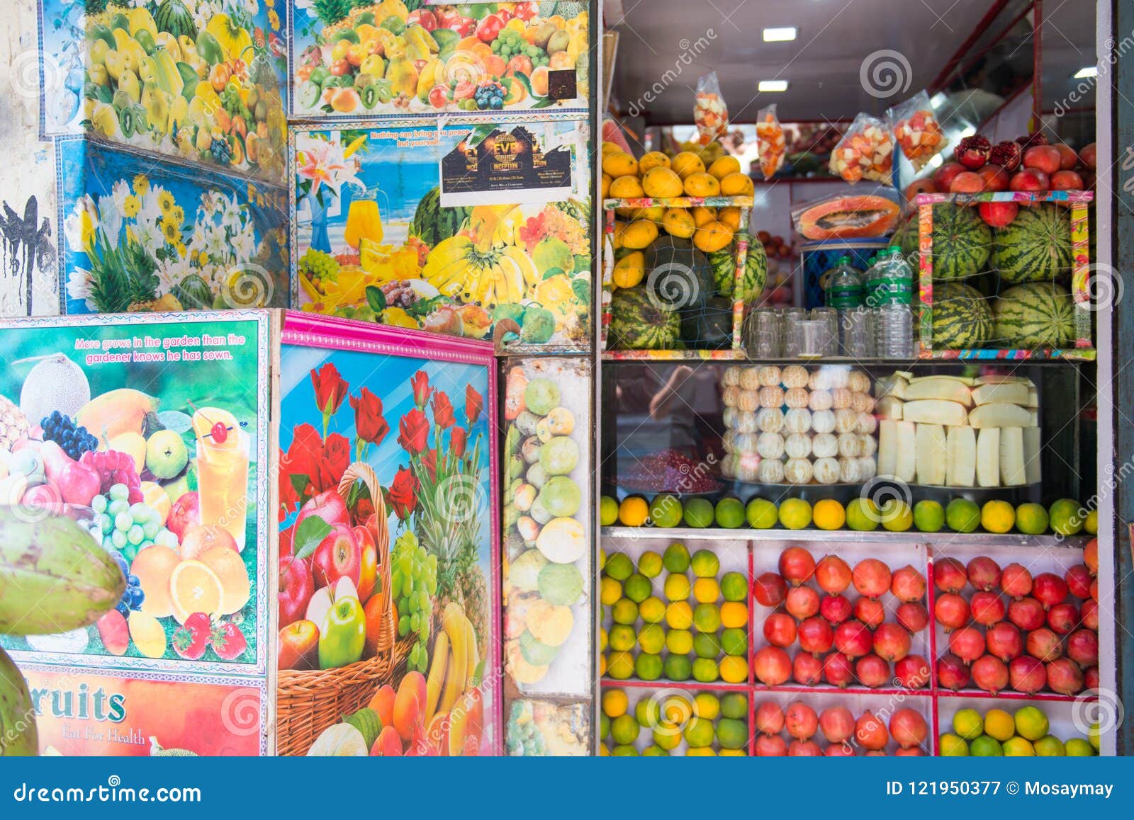 Fresh Fruit in Grocery at Kathmandu Town, Nepal Editorial Photography