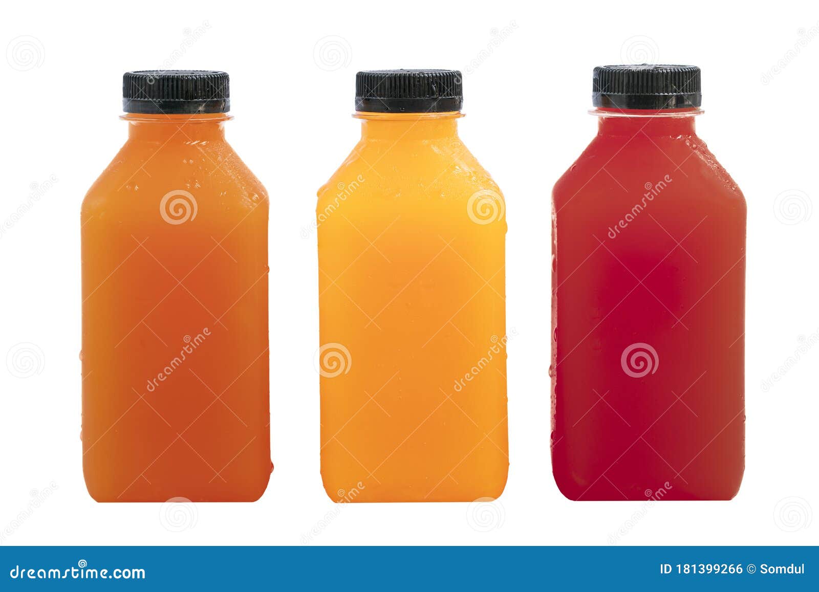 Fresh Fruit Juice in Small Clear Plastic Bottle Stock Photo Image of