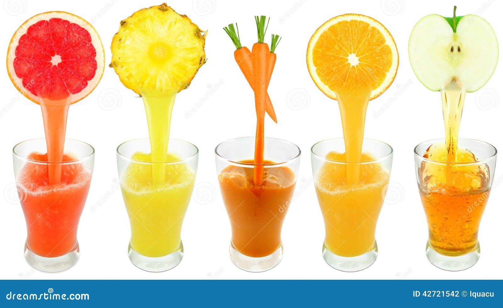 Fresh fruit juices stock photo. Image of freshness, flowing 42721542
