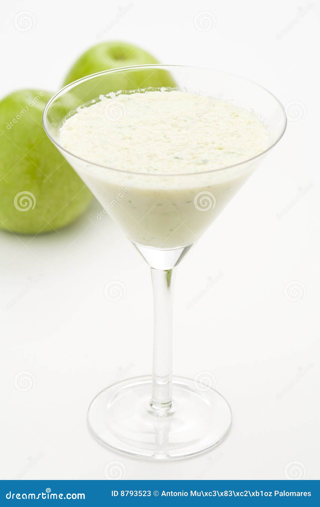 Fresh Fruit Milk Shake Apple Stock Image Image of delicious, green