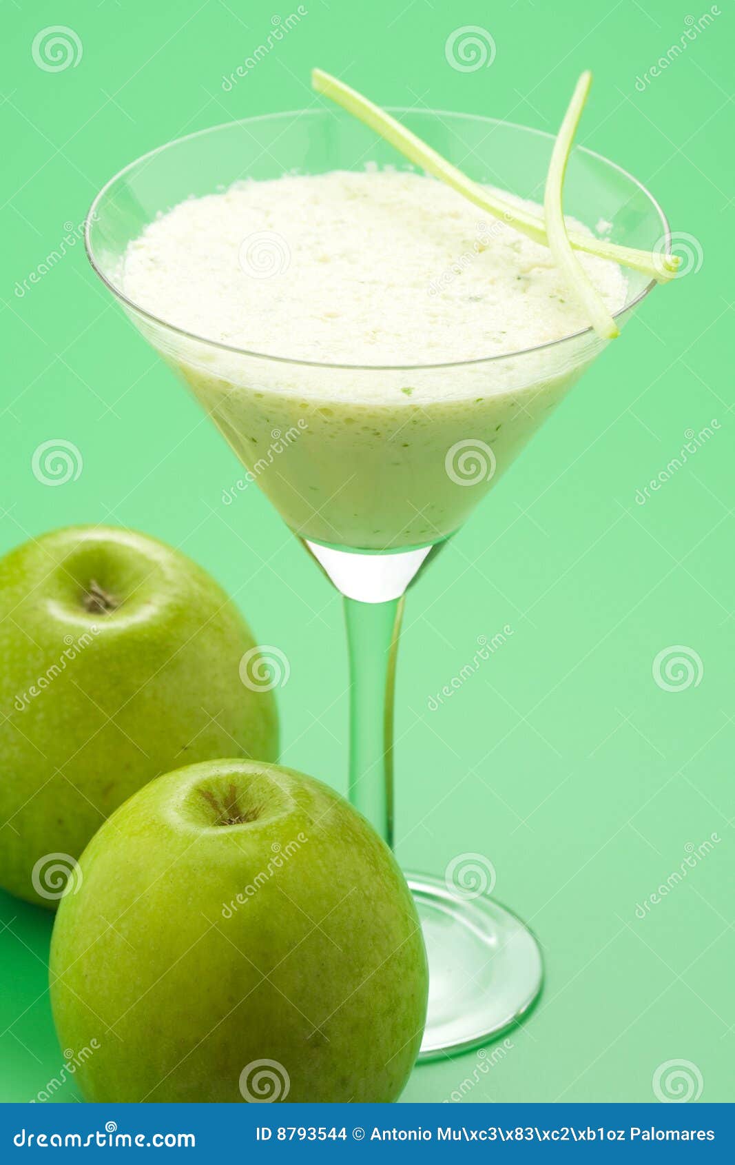 Fresh Fruit Milk Shake Apple Stock Photo Image of diet, celery 8793544