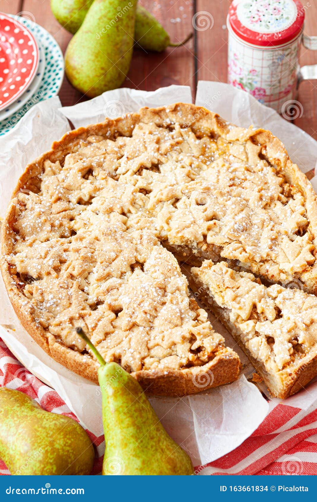 Fresh Fruit Pie / Cake with Pears Stock Photo Image of homemade